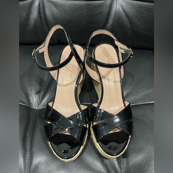 Stuart Weitzman Black Wedges - Picture 2 of 6